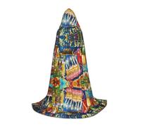 LPWTYCBV Happy Birthday Print Hooded Cape For Teenagers Comfortable And Durable Costume Cape For Halloween