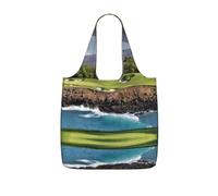 LPWTYCBV Hawaii Beach Golf Course Print Storage Bag With A Drawstring Backpack With Ripstop Polyester Fabric