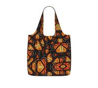 LPWTYCBV Heaps Of Orange Monarch Butterflies Print Storage Bag With A Drawstring Backpack With Ripstop Polyester Fabric