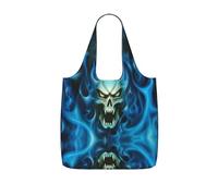 LPWTYCBV Horror Ghost Skull Print Storage Bag With A Drawstring Backpack With Ripstop Polyester Fabric