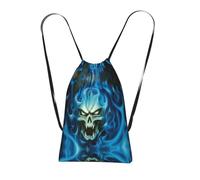 LPWTYCBV Horror Ghost Skull Print Ultra-Lightweight 14l Reusable Polyester Travel Backpack For Shopping, Commuting, And Everyday Carry