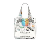 LPWTYCBV Human Brain Print Storage Bag With A Drawstring Backpack With Ripstop Polyester Fabric