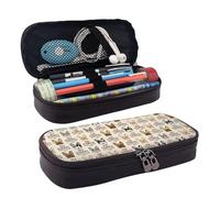 LPWTYCBV I Love French Bulldog Printed Leather Pencil Case with Zipper Seal is Very Suitable for Daily Use.