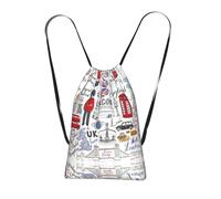 LPWTYCBV I Love London Print Ultra-Lightweight 14l Reusable Polyester Travel Backpack For Shopping, Commuting, And Everyday Carry