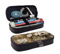 LPWTYCBV Inspirational Quotes Printed Leather Pencil Case with Zipper Seal is Very Suitable for Daily Use.