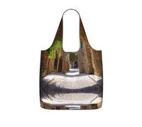 LPWTYCBV Italian Street Print Storage Bag With A Drawstring Backpack With Ripstop Polyester Fabric