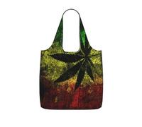 LPWTYCBV Jamaica Flag Leaves Print Storage Bag With A Drawstring Backpack With Ripstop Polyester Fabric