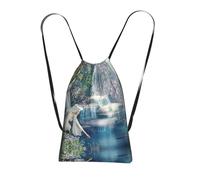 LPWTYCBV Lake Fairy Print Ultra-Lightweight 14l Reusable Polyester Travel Backpack For Shopping, Commuting, And Everyday Carry