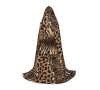 LPWTYCBV Leopard Pattern Print Hooded Cape For Teenagers Comfortable And Durable Costume Cape For Halloween