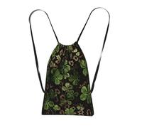 LPWTYCBV _Leopard_Print_Clover_Leaves_1 Print Ultra-Lightweight 14l Reusable Polyester Travel Backpack For Shopping, Commuting, And Everyday Carry