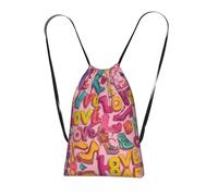 LPWTYCBV Letters Love Heels Print Ultra-Lightweight 14l Reusable Polyester Travel Backpack For Shopping, Commuting, And Everyday Carry