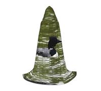LPWTYCBV Loon Nature Birds Print Hooded Cape For Teenagers Comfortable And Durable Costume Cape For Halloween