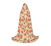 LPWTYCBV Many Foxes Print Hooded Cape For Teenagers Comfortable And Durable Costume Cape For Halloween