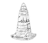 LPWTYCBV Math Geometry Geek Calculus Print Hooded Cape For Teenagers Comfortable And Durable Costume Cape For Halloween