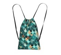 LPWTYCBV Mermaid Fish Scale Print Print Ultra-Lightweight 14l Reusable Polyester Travel Backpack For Shopping, Commuting, And Everyday Carry