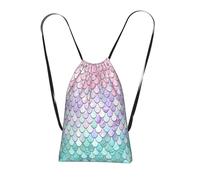 LPWTYCBV Mermaid Pastel Pink Purple Aqua Teal Print Ultra-Lightweight 14l Reusable Polyester Travel Backpack For Shopping, Commuting, And Everyday Carry