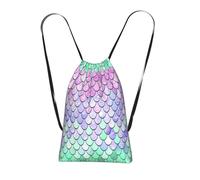 LPWTYCBV Mermaid Scale Print Ultra-Lightweight 14l Reusable Polyester Travel Backpack For Shopping, Commuting, And Everyday Carry