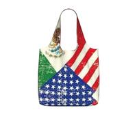 LPWTYCBV Mexican American Flag Print Storage Bag With A Drawstring Backpack With Ripstop Polyester Fabric