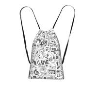 LPWTYCBV Monochrome Sketch Style Gaming Print Ultra-Lightweight 14l Reusable Polyester Travel Backpack For Shopping, Commuting, And Everyday Carry