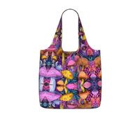LPWTYCBV Mushrooms Psychedelia Print Storage Bag With A Drawstring Backpack With Ripstop Polyester Fabric