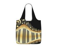 LPWTYCBV Novel Music Note Print Storage Bag With A Drawstring Backpack With Ripstop Polyester Fabric