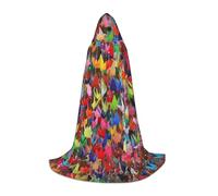 LPWTYCBV Origami Paper Cranes Print Hooded Cape For Teenagers Comfortable And Durable Costume Cape For Halloween