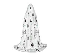 LPWTYCBV Panda Bamboo Print Hooded Cape For Teenagers Comfortable And Durable Costume Cape For Halloween