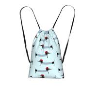 LPWTYCBV Parisian Dachshund Print Ultra-Lightweight 14l Reusable Polyester Travel Backpack For Shopping, Commuting, And Everyday Carry