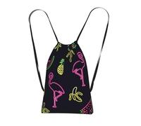 LPWTYCBV Pineapple Banana Flamingo Print Ultra-Lightweight 14l Reusable Polyester Travel Backpack For Shopping, Commuting, And Everyday Carry