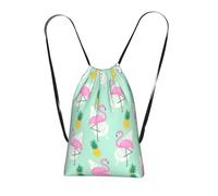 LPWTYCBV Pink Flamingo Pineapples Print Ultra-Lightweight 14l Reusable Polyester Travel Backpack For Shopping, Commuting, And Everyday Carry