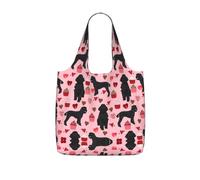 LPWTYCBV Pink Poodles Dogs Print Storage Bag With A Drawstring Backpack With Ripstop Polyester Fabric