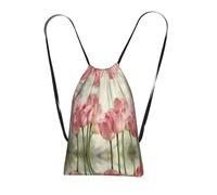 LPWTYCBV Pink Tulips Print Ultra-Lightweight 14l Reusable Polyester Travel Backpack For Shopping, Commuting, And Everyday Carry