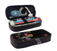 LPWTYCBV Pretty Butterfly Printed Leather Pencil Case with Zipper Seal is Very Suitable for Daily Use.
