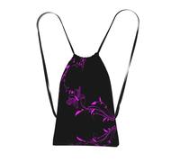 LPWTYCBV Purple And Black Butterfly Print Ultra-Lightweight 14l Reusable Polyester Travel Backpack For Shopping, Commuting, And Everyday Carry