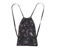 LPWTYCBV Purple Black Goth Spooky Print Ultra-Lightweight 14l Reusable Polyester Travel Backpack For Shopping, Commuting, And Everyday Carry