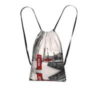 LPWTYCBV Red Phone Booth London Street Print Ultra-Lightweight 14l Reusable Polyester Travel Backpack For Shopping, Commuting, And Everyday Carry