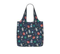 LPWTYCBV Rocket Clipart Space Ship Print Storage Bag With A Drawstring Backpack With Ripstop Polyester Fabric