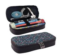 LPWTYCBV Rocket Clipart Space Ship Printed Leather Pencil Case with Zipper Seal is Very Suitable for Daily Use.