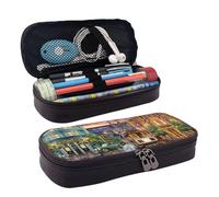 LPWTYCBV San Francisco Printed Leather Pencil Case with Zipper Seal is Very Suitable for Daily Use.