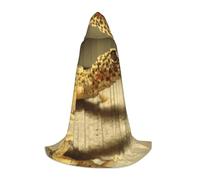LPWTYCBV Sand Leopard Gecko Print Hooded Cape For Teenagers Comfortable And Durable Costume Cape For Halloween