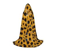LPWTYCBV Scattered Sunflower Print Hooded Cape For Teenagers Comfortable And Durable Costume Cape For Halloween