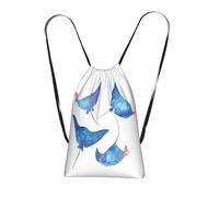LPWTYCBV Sea Animals Stingrays Print Ultra-Lightweight 14l Reusable Polyester Travel Backpack For Shopping, Commuting, And Everyday Carry