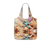 LPWTYCBV Shells On The Beach Print Storage Bag With A Drawstring Backpack With Ripstop Polyester Fabric