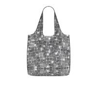 LPWTYCBV Silver Sequin Sparkle Pattern Print Storage Bag With A Drawstring Backpack With Ripstop Polyester Fabric