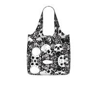 LPWTYCBV Skull Print Storage Bag With A Drawstring Backpack With Ripstop Polyester Fabric
