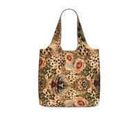 LPWTYCBV Striped Leopard Print Storage Bag With A Drawstring Backpack With Ripstop Polyester Fabric