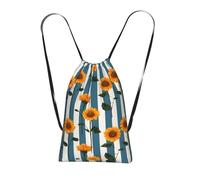 LPWTYCBV Striped Sunflower Pattern Print Ultra-Lightweight 14l Reusable Polyester Travel Backpack For Shopping, Commuting, And Everyday Carry