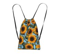 LPWTYCBV Striped Sunflower Pattern Print Ultra-Lightweight 14l Reusable Polyester Travel Backpack For Shopping, Commuting, And Everyday Carry