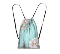 LPWTYCBV Teal Barn Door Floral Print Ultra-Lightweight 14l Reusable Polyester Travel Backpack For Shopping, Commuting, And Everyday Carry