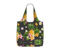LPWTYCBV Tropical Pineapple Hawaiian Print Storage Bag With A Drawstring Backpack With Ripstop Polyester Fabric